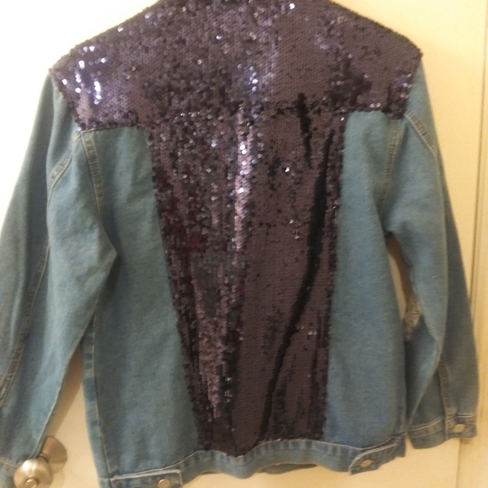 Bee and Ceci Sequined Levi Jacket